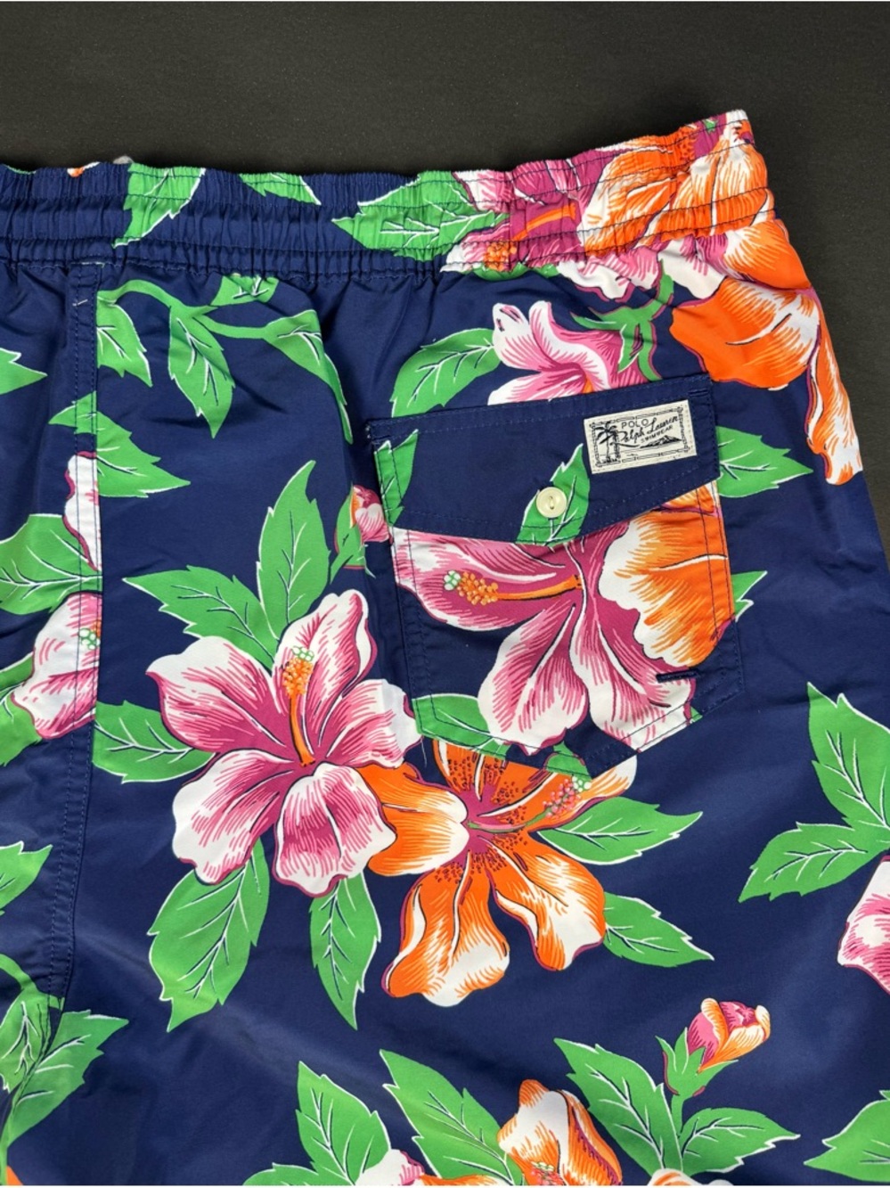 Polo Ralph Lauren floral-print swim shorts Orange & Pink Hibiscus 2XB 2TG - Picture 4 of 10